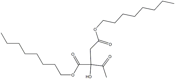 2-Acetyl-D-malic acid dioctyl ester Struktur