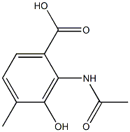 2-(Acetylamino)-3-hydroxy-p-toluic acid Struktur