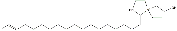 1-Ethyl-1-(2-hydroxyethyl)-2-(16-octadecenyl)-4-imidazoline-1-ium Struktur