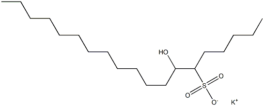 7-Hydroxynonadecane-6-sulfonic acid potassium salt Struktur