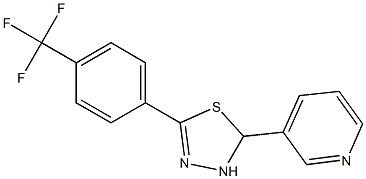 5-(4-Trifluoromethylphenyl)-2,3-dihydro-2-(3-pyridinyl)-1,3,4-thiadiazole Struktur