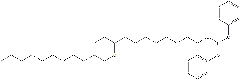 Phosphorous acid 9-(undecyloxy)undecyldiphenyl ester Struktur