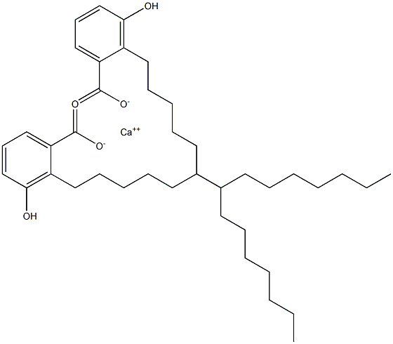 Bis(2-tetradecyl-3-hydroxybenzoic acid)calcium salt Struktur