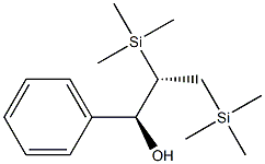 (2S,3S)-1,2-Bis(trimethylsilyl)-3-phenylpropan-3-ol Struktur