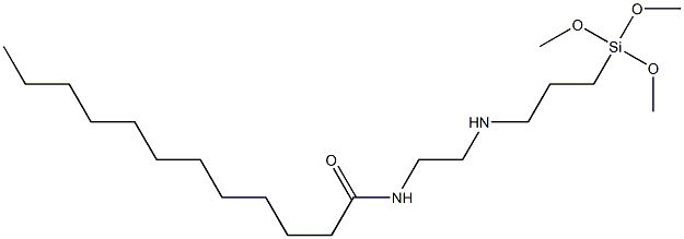 N-[2-[[3-(Trimethoxysilyl)propyl]amino]ethyl]dodecanamide Struktur