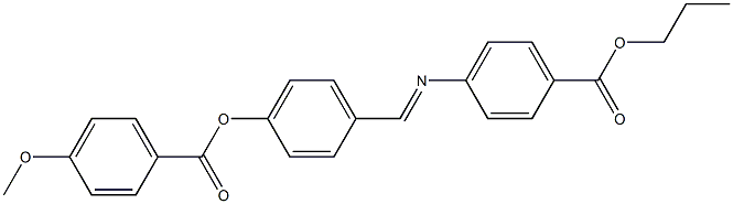 4-[4-(4-Methoxybenzoyloxy)benzylideneamino]benzoic acid propyl ester Struktur