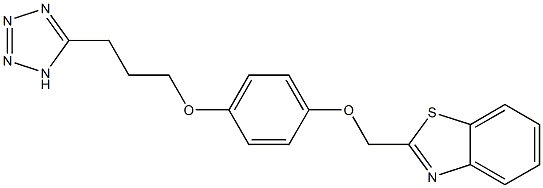 2-[4-[3-(1H-Tetrazol-5-yl)propoxy]phenoxymethyl]benzothiazole Struktur