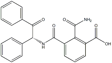 (-)-N-[(R)-1,2-Diphenyl-2-oxoethyl]phthalamidic acid Struktur