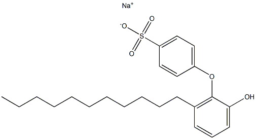 2'-Hydroxy-6'-undecyl[oxybisbenzene]-4-sulfonic acid sodium salt Struktur