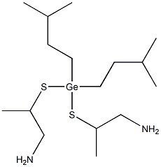 2,2'-[(Diisopentylgermylene)bisthio]bis(propan-1-amine) Struktur