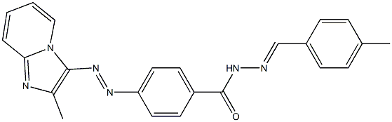 4-[(2-Methylimidazo[1,2-a]pyridin-3-yl)azo]-N'-(4-methylbenzylidene)benzohydrazide Struktur