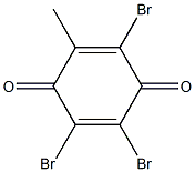 3,5,6-Tribromo-2-methyl-2,5-cyclohexadiene-1,4-dione Struktur