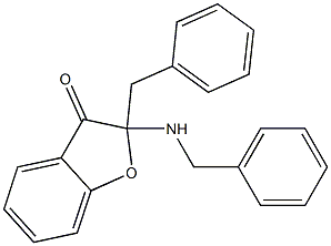 2-Benzyl-2-benzylaminobenzofuran-3(2H)-one Struktur