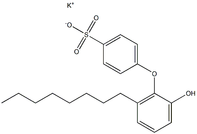 2'-Hydroxy-6'-octyl[oxybisbenzene]-4-sulfonic acid potassium salt Struktur