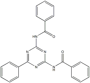 2,4-Bis(benzoylamino)-6-phenyl-1,3,5-triazine Struktur