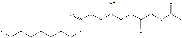 1-[(N-Acetylglycyl)oxy]-2,3-propanediol 3-decanoate Struktur