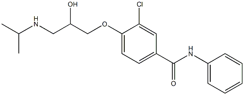 1-[4-[Phenylcarbamoyl]-2-chlorophenoxy]-3-[isopropylamino]-2-propanol Struktur