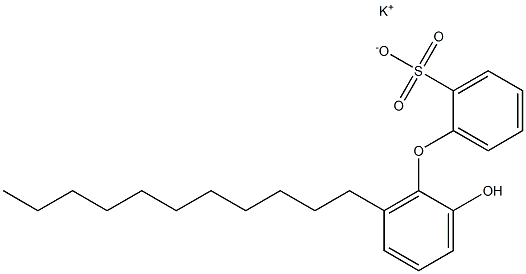 2'-Hydroxy-6'-undecyl[oxybisbenzene]-2-sulfonic acid potassium salt Struktur