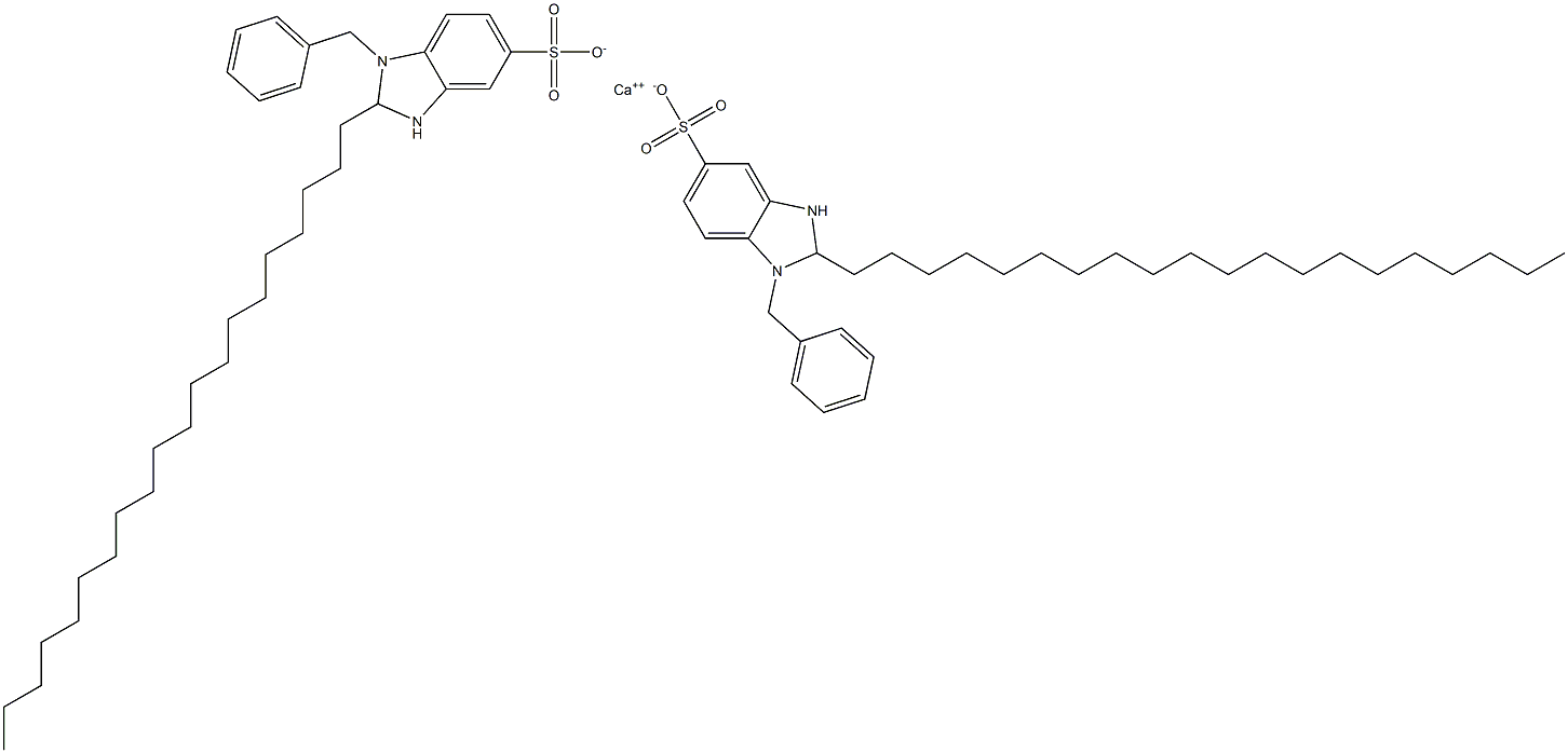 Bis(1-benzyl-2,3-dihydro-2-icosyl-1H-benzimidazole-5-sulfonic acid)calcium salt Struktur