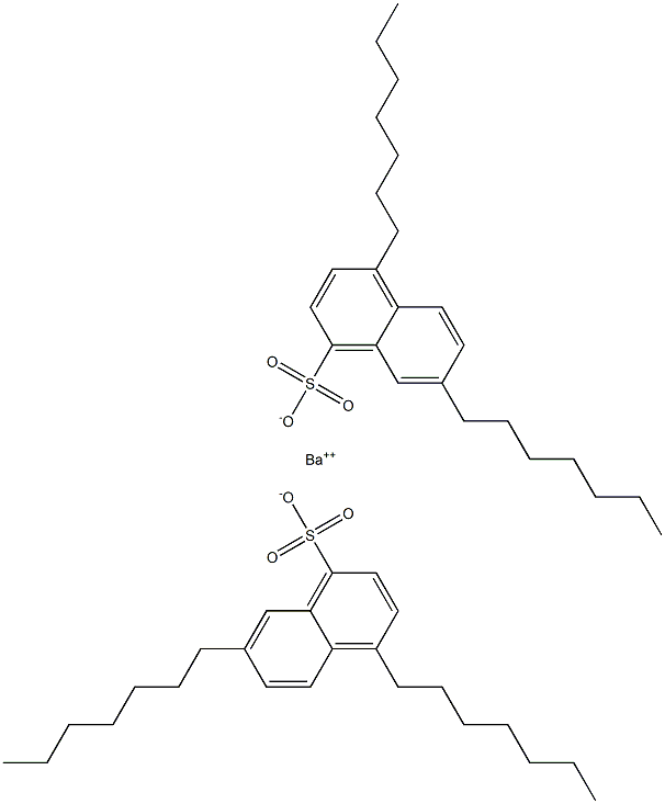 Bis(4,7-diheptyl-1-naphthalenesulfonic acid)barium salt Struktur