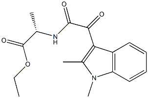 N-[(1-Methyl-2-methyl-1H-indol-3-yl)carbonylcarbonyl]-L-alanine ethyl ester Struktur