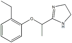 2-[1-(6-Ethylphenoxy)ethyl]-2-imidazoline Struktur