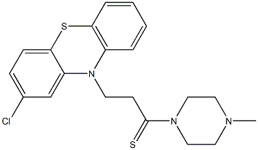 3-(2-Chloro-10H-phenothiazin-10-yl)-1-(4-methyl-1-piperazinyl)-1-propanethione Struktur