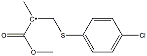 2-[(4-Chlorophenyl)thio]-1-methyl-1-(methoxycarbonyl)ethyl radical Struktur