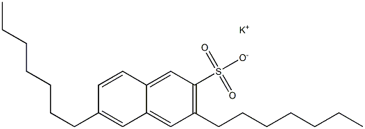 3,6-Diheptyl-2-naphthalenesulfonic acid potassium salt Struktur