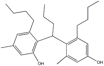 4,6'-Butylidenebis(3-methyl-5-butylphenol) Struktur