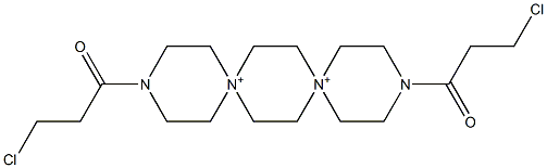 3,12-Bis(3-chloropropanoyl)-3,12-diaza-6,9-diazoniadispiro[5.2.5.2]hexadecane Struktur