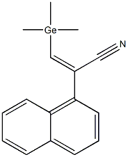 (Z)-2-(1-Naphtyl)-3-(trimethylgermyl)propenenitrile Struktur