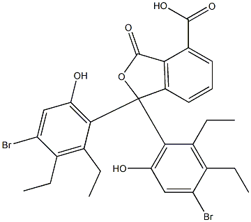 1,1-Bis(4-bromo-2,3-diethyl-6-hydroxyphenyl)-1,3-dihydro-3-oxoisobenzofuran-4-carboxylic acid Struktur