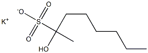 2-Hydroxyoctane-2-sulfonic acid potassium salt Struktur