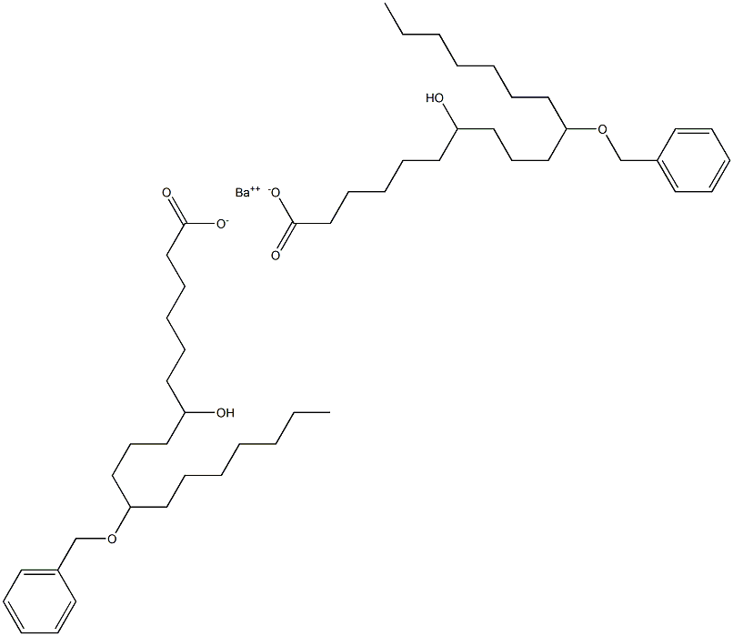 Bis(11-benzyloxy-7-hydroxystearic acid)barium salt Struktur