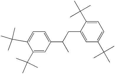 1-(2,5-Di-tert-butylphenyl)-2-(3,4-di-tert-butylphenyl)propane Struktur