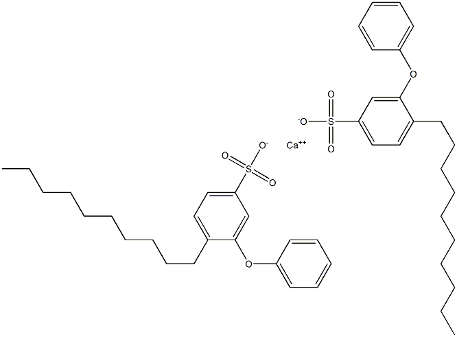 Bis(4-decyl-3-phenoxybenzenesulfonic acid)calcium salt Struktur