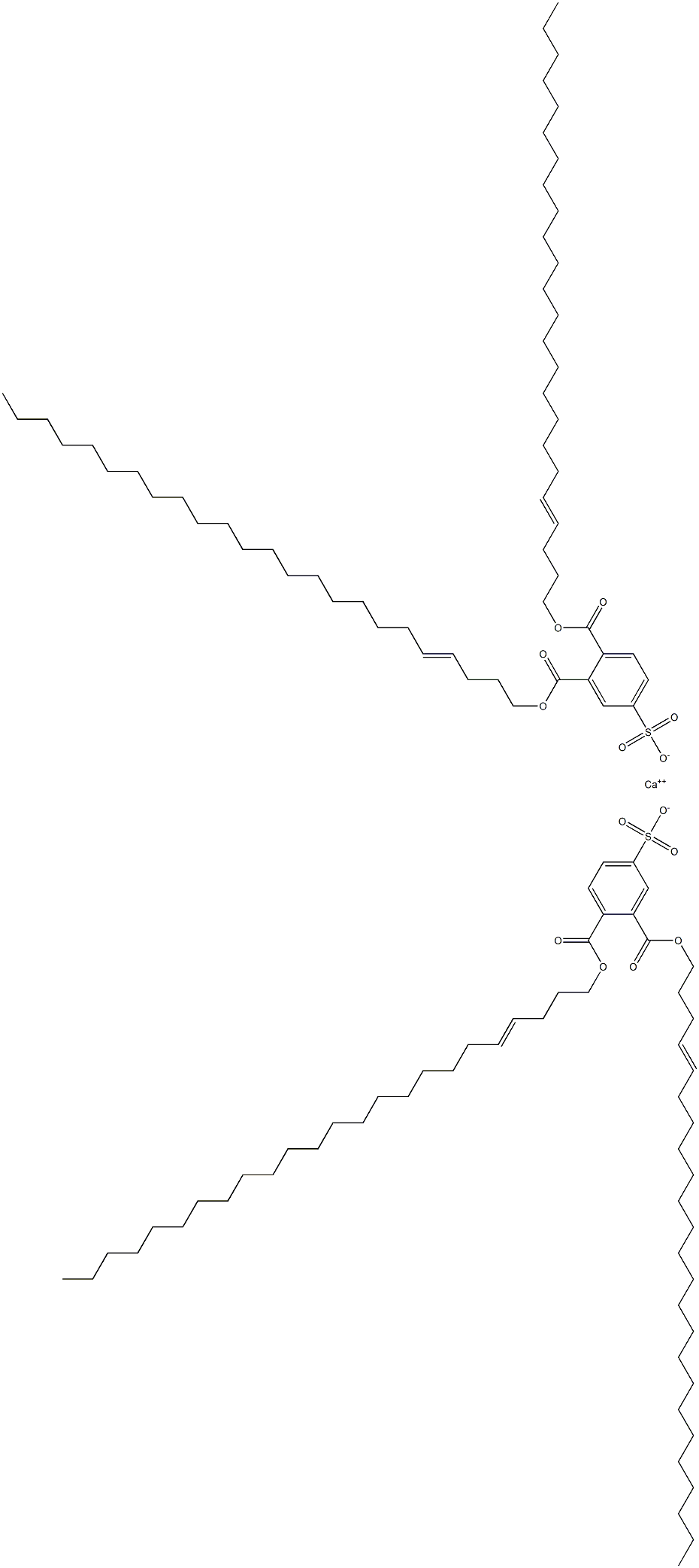 Bis[3,4-di(4-tetracosenyloxycarbonyl)benzenesulfonic acid]calcium salt Struktur