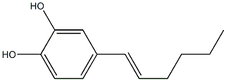 4-[(E)-1-Hexenyl]pyrocatechol Struktur