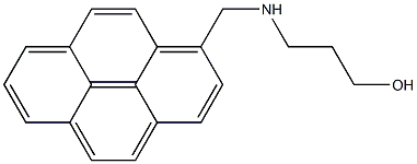 1-(3-Hydroxypropylaminomethyl)pyrene Struktur