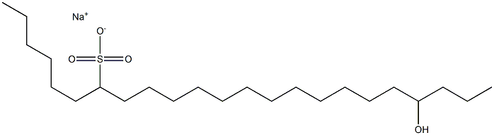 20-Hydroxytricosane-7-sulfonic acid sodium salt Struktur