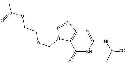 2-(Acetylamino)-7-(2-acetoxyethoxymethyl)-7H-purine-6(1H)-one Struktur