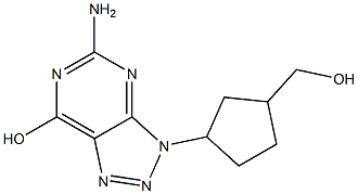 5-Amino-3-(3-hydroxymethylcyclopentyl)-3H-1,2,3-triazolo[4,5-d]pyrimidin-7-ol Struktur