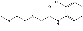 2-[2-(Dimethylamino)ethylthio]-N-(2-chloro-6-methylphenyl)acetamide Struktur