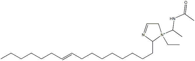 1-[1-(Acetylamino)ethyl]-1-ethyl-2-(9-hexadecenyl)-3-imidazoline-1-ium Struktur