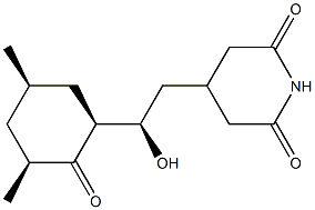 3-[(R)-2-[(1S,3S,5R)-3,5-Dimethyl-2-oxocyclohexyl]-2-hydroxyethyl]glutarimide Struktur