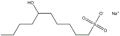 6-Hydroxydecane-1-sulfonic acid sodium salt Struktur