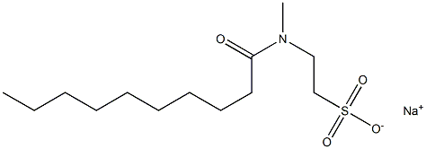 N-Caprinoyl-N-methyltaurine sodium salt Struktur