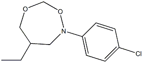 2-(4-Chlorophenyl)-4-ethyl-tetrahydro-1,6,2-dioxazepine Struktur