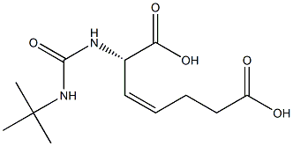 (2S,3Z)-2-[[[(1,1-Dimethylethyl)amino]carbonyl]amino]-3-heptenedioic acid Struktur